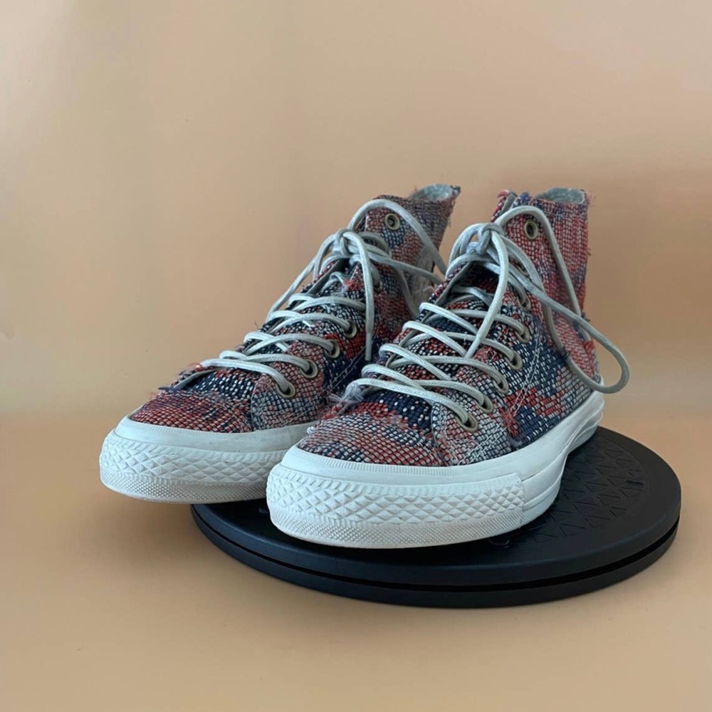 Womens Converse All Star CTAS OX 70 Weaved Sneakers Size 8.5 Red/Blue